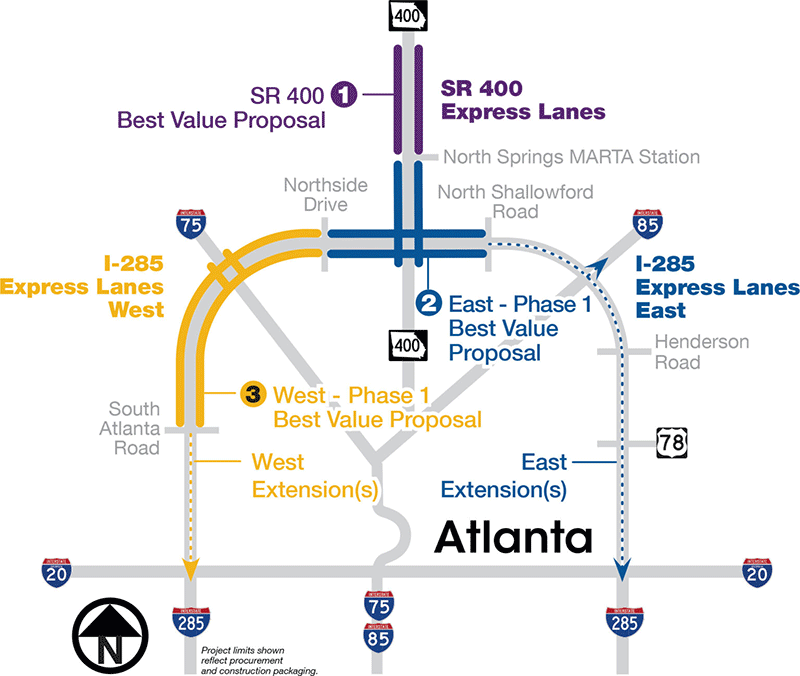 I-285 EL Proposal and Segments